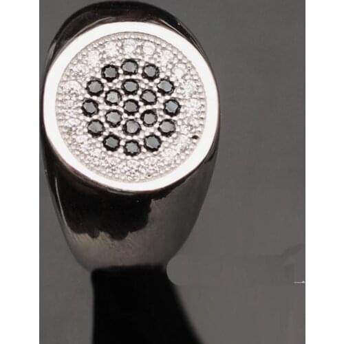 Real 925 Sterling Silver zircon Stone Curved men mens Vintage ring rings Turkey Jewelry wedding gift A4506