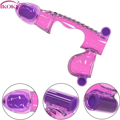 Delay Ejaculation Male Penis Vibrating Ring Sleeve Sex Toys for Men Penis Dick Enlargement Condoms Penis Extender Sleeve