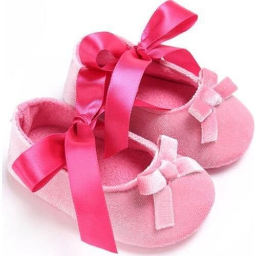 New Baby Shoes Newborn Infant Pram Mary Cotton Jane Girls Princess Moccasins Soft Moccs Casual