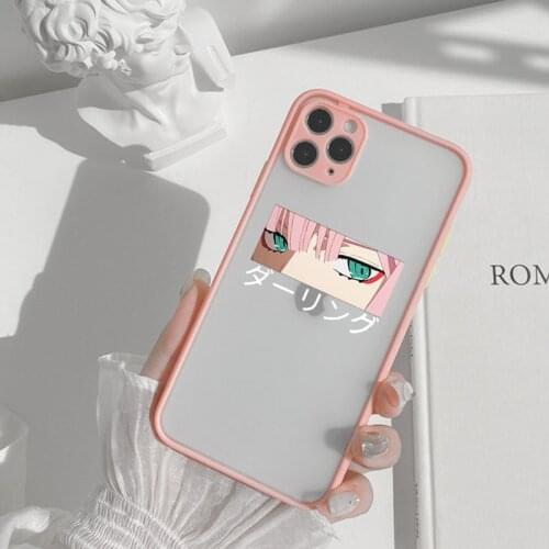 FOXSISTVR Soft Bumper Phone Case for Iphone 11 12 Pro Max 6s 7 8 Plus X Xs Xr SE2020 Zero Two Darling In The FranXX Cover Coque