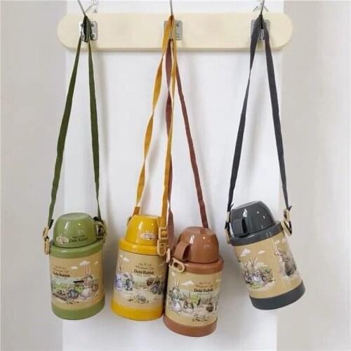 New Water Bottle Portable Summer Sports Bottles Retro Couple Drinking Glasses Large Capacity For Camping And Cycling Send Straps