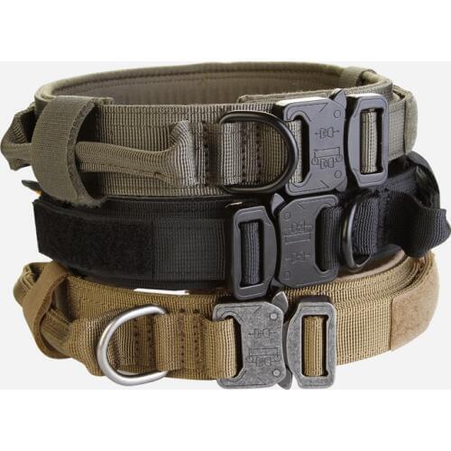 New Nylon Dog Collar Military Comfortably and Durable Necklace for Medium and Big Dog Pet Supplies Accessories(black,brown,green