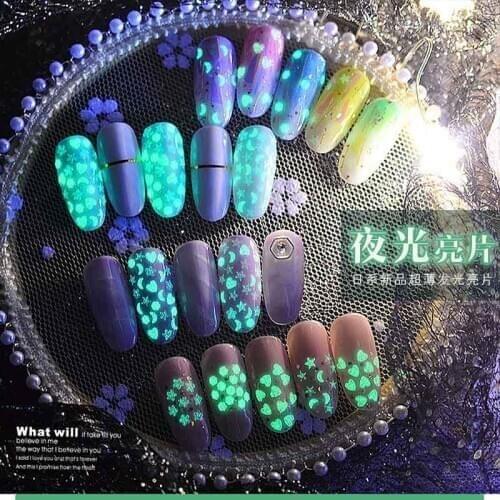 New 6style Ultra-thin Neon Luminous Sequins Nail Art Decorations Fluorescent Flakes Design Manicure Accessories Glow In The Dark