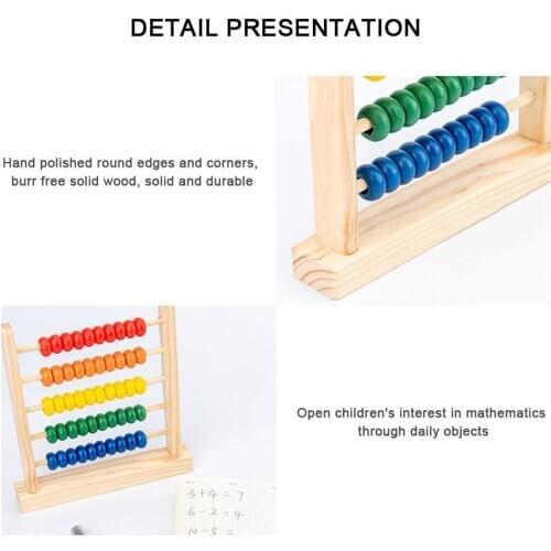 Educational Toy Mini Wooden Abacus Children Early Math Numbers Toy Beads Calculating Learning Counting Abacus Montesso B4P1 F5P1