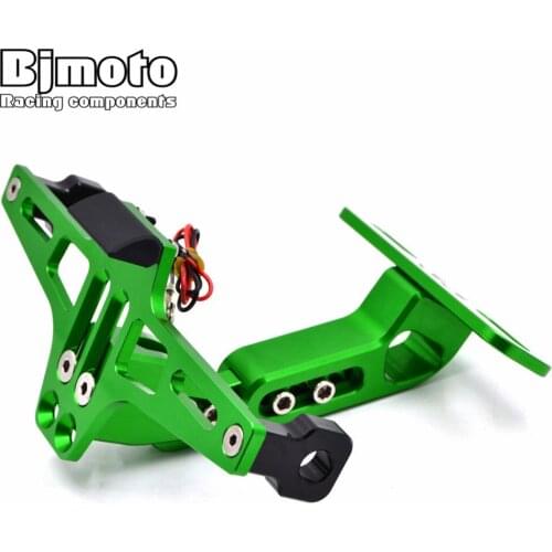 Motorcycle Adjustable Angle License Number Plate Frame Holder Bracket For Kawasaki Z800 z750 z1000 EX ninja 250 300 Sport Bike