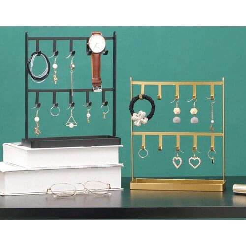 Jewelry Rack Wear-resistant Creactive Wrought Iron Jewelry Display Stand for Necklace