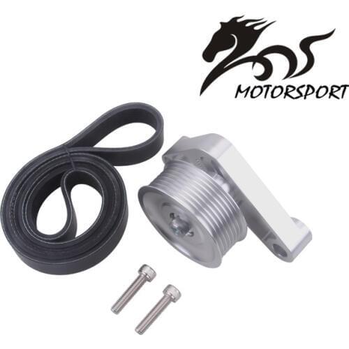 Adjustable EP3 Pulley Kit For Honda 8th 9th Civic All K20/K24 Engines with Auto Tensioner Keep A/C Installed