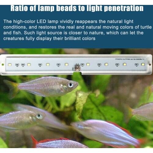 LED Aquarium Lamp Plant Light Fits Tanks 3-8MM Thickness Aquatic Lamp Aquarium Bracket Light D1