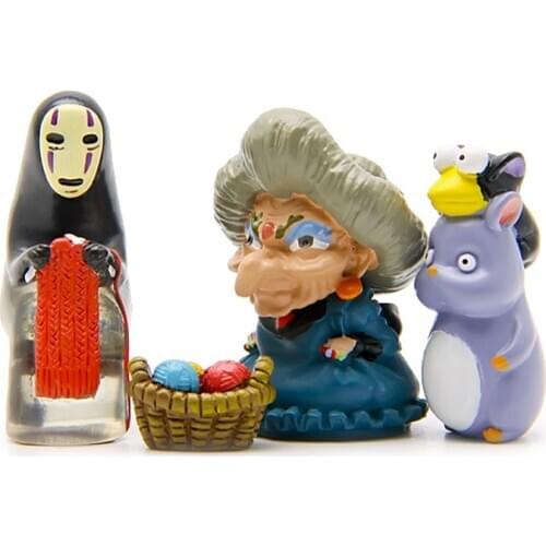 Japan Anime Cartoon Cute No face Man Badge Miyazaki Hayao Spirited Away faceless Man Model Action Figure for Children Adult