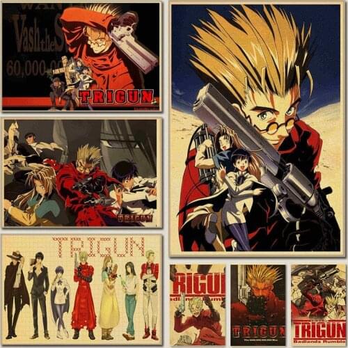 Japanese Anime Trigun Max Punisher Canvas Painting Posters Prints Wall Art Pictures Nursery Kids Room Living Room Home Decor