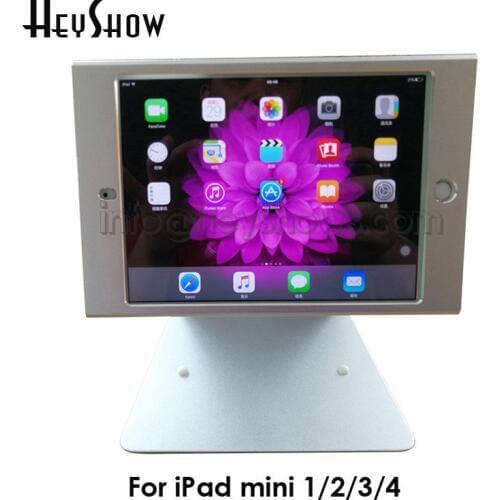 Lockable Tablet Metal Security Display Stand Case Mini iPad Mounting Bracket Holder With Keys For Ipad Mini 1 2 3 4