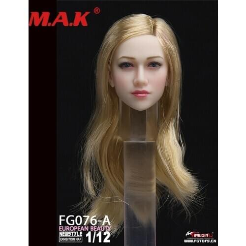 1/12 Curls Anna Female Head Sculpt Fire Girl Toys FG076A/B/C Fit 6" Inch Figure Body Toy In Stock item