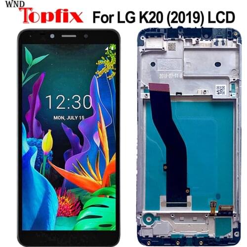For LG K20 2019 LCD with frame Display Touch Screen Digitizer For LG K20 LMX120EMW lcd Replacement k8 plus For LG LM-X120 lcd