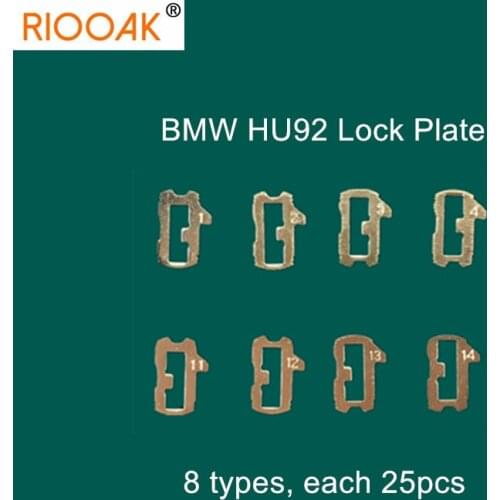 200pcs/lot 8 Types HU92 Car Lock Reed Plate For BMW Auto Locking Plate Brass Material Repair Accessaries Kit 10pcs+ Spring