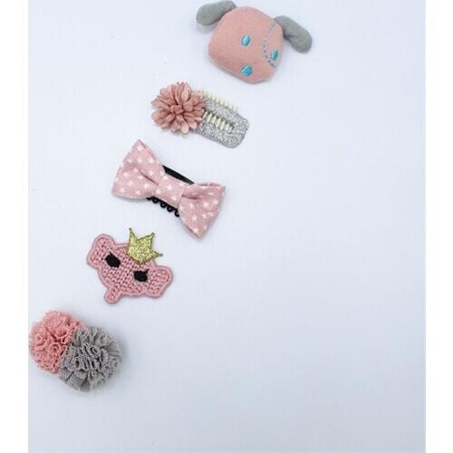 2020 Korean Childrens Safety Sweater Hair Clip Girl Baby Bow Watermelon Hair Clip Hair Accessories