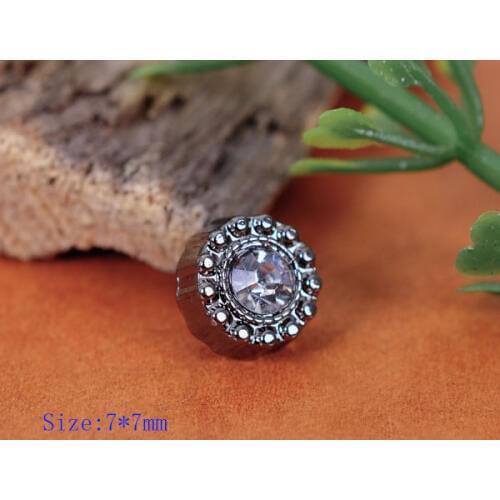 7*7mm Shinny Flower Rhinestone Snap Rivet Studs Tacks For DIY Leathercraft Belt