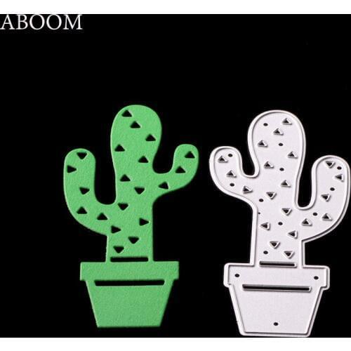ABOOM 1PC Cactus Metal Cutting Dies For Scrapbooking Stencils DIY Album Cards Decoration Embossing Folder Girl Die Cuts Template