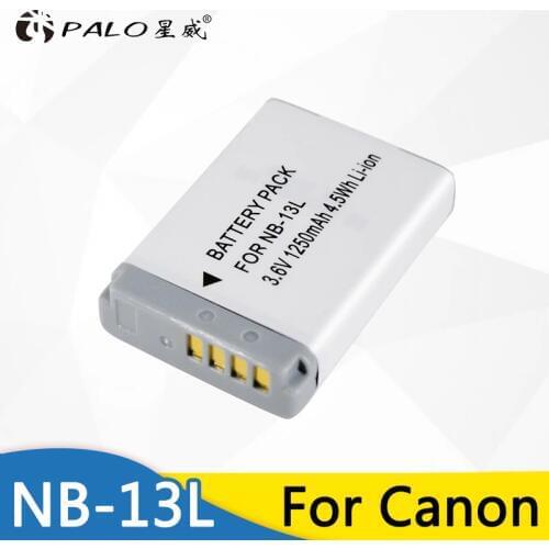 Palo Battery 1Pcs 1250mAh 3.6V NB13L NB-13L NB 13L Camera Battery for Canon PowerShot G5 X G5X G7 X Mark II G7X G9 X G9X SX720 H