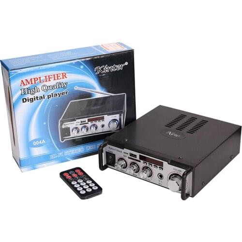 Bluetooth-Compatible 2*50W FM Radio Mp3 Player Audio Power Amplifier Stereo Equalizer HiFi KTV Digital Mp3 Decoder Music AMP