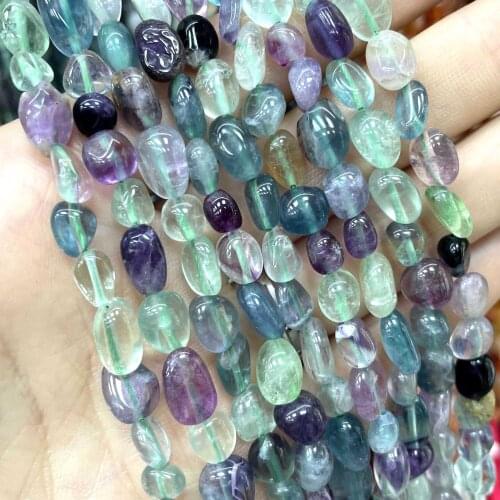 Natural Irregular Colorful Fluorite Stone Loose Spacer Beads For Jewelry Making DIY Earrings Bracelet Necklace Accessories