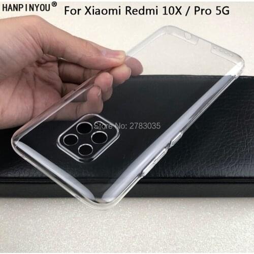 For Xiaomi Redmi 10X Pro 5G 6.57" Glossy Snap Phone Case Crystal Invisible Hard PC Full Cover Clear Camera Protect Back Shell