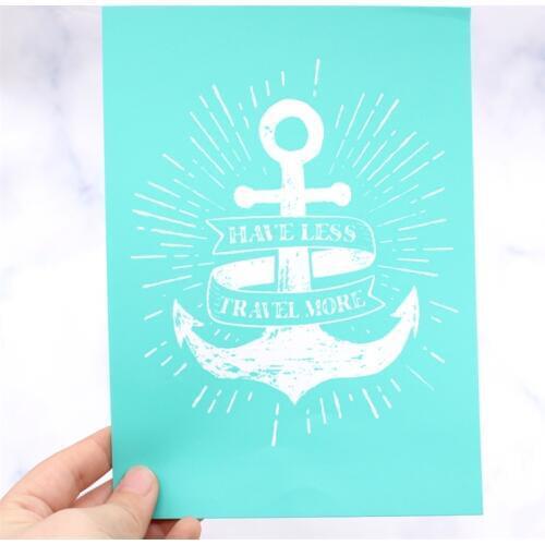 KSCRAFT Travel Self-Adhesive Silk Screen Printing Mesh Transfers for DIY T-shirt Pillow Fabric Painting Paper Home Decoration