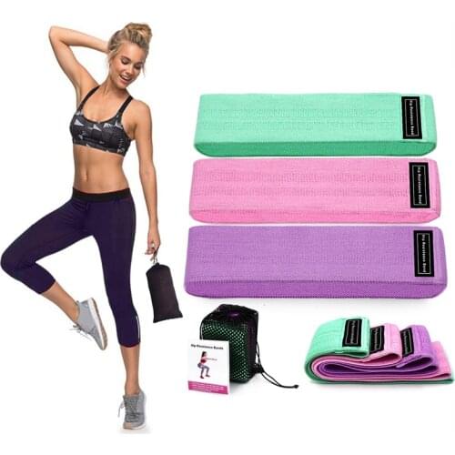 New Durable Hip Circle Band Yoga Anti-slip Gym Fitness Rubber Band Exercises Braided Elastic Band Hip Lifting Resistance Band