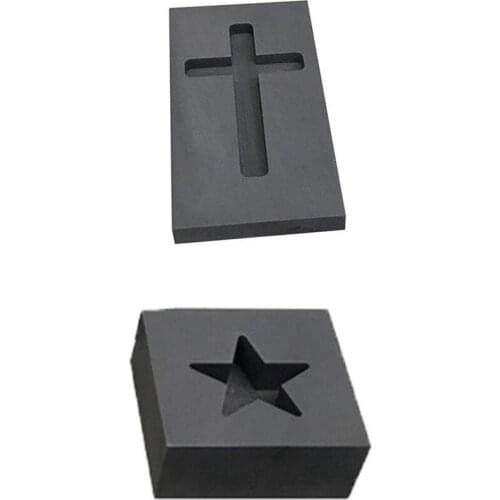 Ingot Mold Cross Graphite Crucible Mold Melting Gold Silver Nonferrous Metal Casting Refining Scrap Jewelry