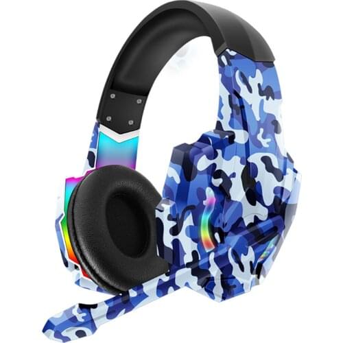 Karler G9600 Stereo Rgb Gaming Oyuncu Mikrofonlu Kulaklık Kamuflaj Renkli Işıklı Ps4-Xbox-Pc-Tablet GAMİNG