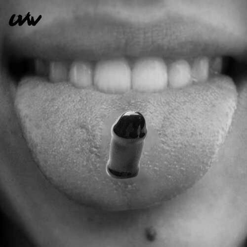 UVW078 1pc Punk Personality Tongue Rings Stainless Steel Anti-allergic Material Hide-in Body Piercing Jewelry Silver Color 18G