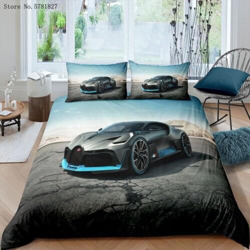 Racing Car Bedding Set 3 Pieces Drift 200x200cm Duvet Cover for Bedroom Quilt Cover for Kid Adult Bedlinen with Pillowcase