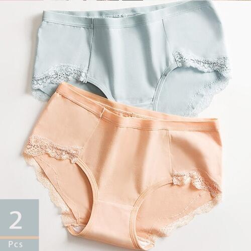 Womens underwear set lace sexy panties shorts lingerie cotton briefs Mid-Rise Panties for women Cotton Briefs culottes 2019 new