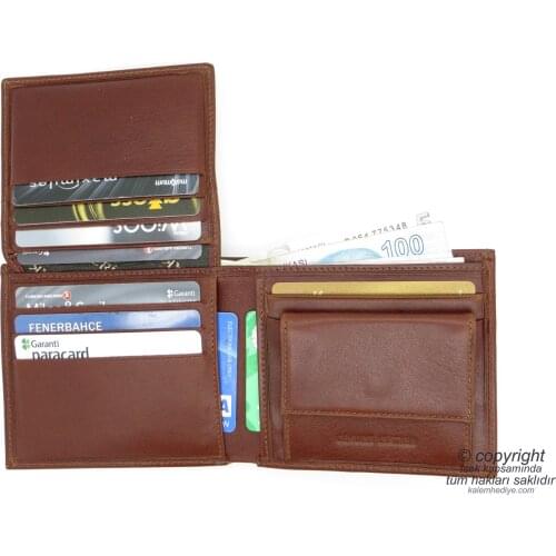 Genuine Leather Wallet | İsme Special Wallet | 11,5x9,5 Horizontal | TM 1024-4 Gift Wallet
