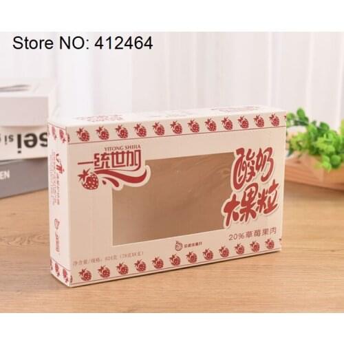 Matte Lamination 350gsm white paper packaging top bottom full over lap box with window ---PX11493