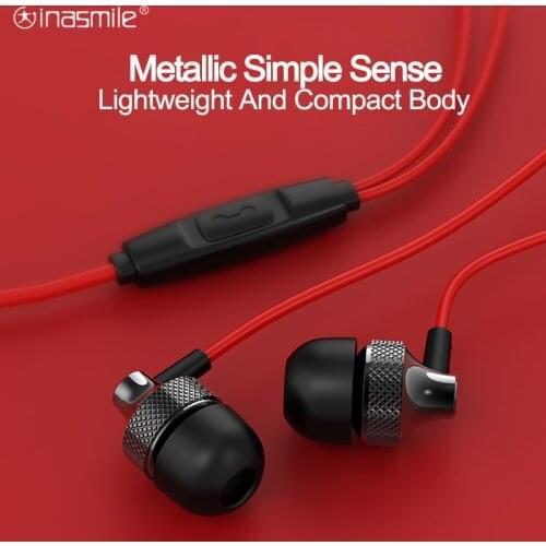 Powerful sound Stereo Bass Headphone In-Ear 3.5MM Wired Earphones Metal HIFI Earpuds with MIC for iphone Samsung Huawei Phones