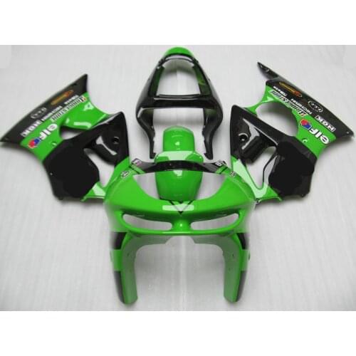 Custom Motorcycle Fairing kit for KAWASAKI Ninja ZX6R 636 98 99 ZX 6R 1998 1999 ABS Green gloss black Fairings set+Gifts KO03