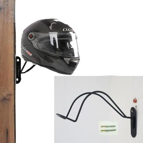 Helmet Hanger Wall Mount Display Rack for Motorbike/Hockey/Baseball/Bat Helmet - Metal