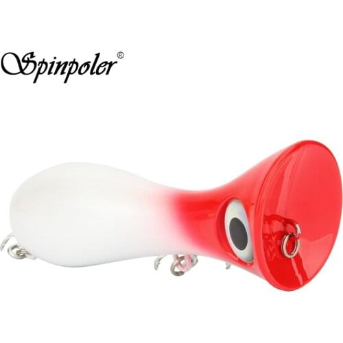 New Big Mouth Popper Fishing Lures 9.7cm 31.6g Artificial Surface Floating Hard Bait 3D Eyes Wobblers Bass Pike Fishing Tackle