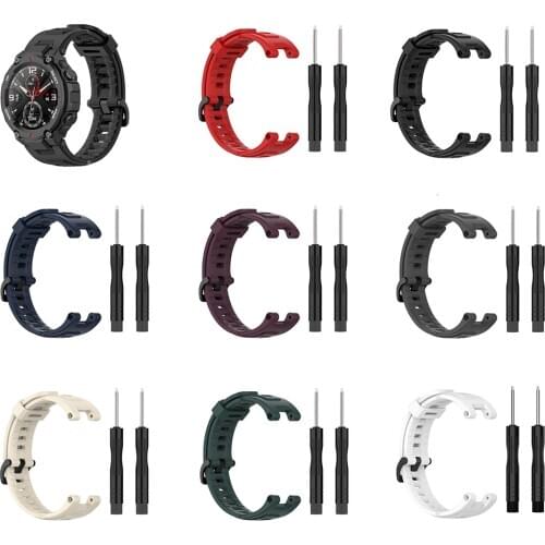 New Silicone Strap for Amazfit T-REX Smart Watch Replaceable Accessories Watchband DOM668