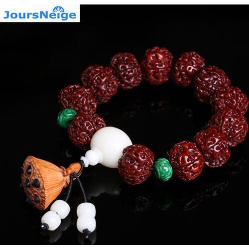 Wholesale Big King Kong Natural Bodhi Bracelets Bodhi Buddha beads With Pendant Hand String for Women Men Prayer Japa Jewelry