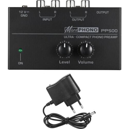 PP500 Phono Preamp Preamplifier with Level Volume Control for LP Vinyl Turntable M5TD
