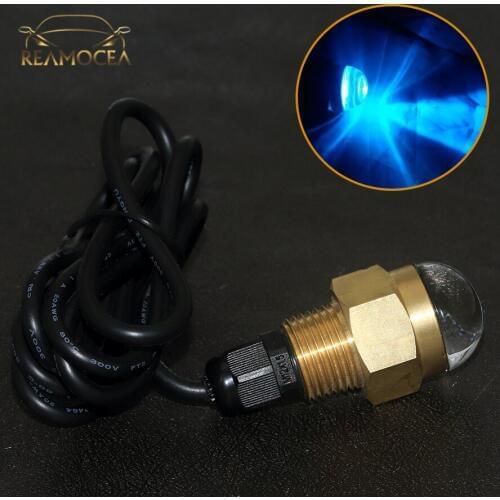 Reamocea Brass Super Bright Blue LED Light 12V Waterproof Underwater Lamp For Marine Yacht Pontoon Fishing Sailing Rowing Boats