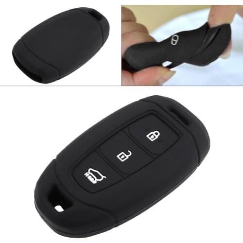 3 Button Silicone Smart Remote Car Key Case Key Case For 2017 2018 Hyundai I30 Ix35 Solaris Elantra Grandeur Ig Accent Santa