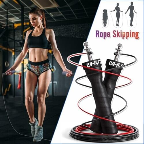 Jump Rope Skip Speed & Weighted Jump Ropes with Extra Speed Cable Ball Bearings Anti-Slip Handle for Double Unders Dropshipping