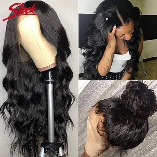 Sleek Peruvian Remy 360 Lace Frontal Human Hair Wigs 28 30 Body Wave Human Hair Wigs 360 Lace Wig Human Hair Pre Plucked