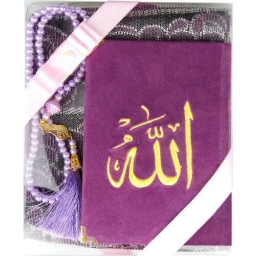 Bag Boy Velvet Yasin Prayer Mat Pearl Rosary Set