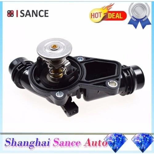 ISANCE Thermostat Housing Cooling 11537509227 11531437040 For BMW E46 E39 E83 E53 320 323 325 328 330 525 528 530 X3 X5 Z3 Z4