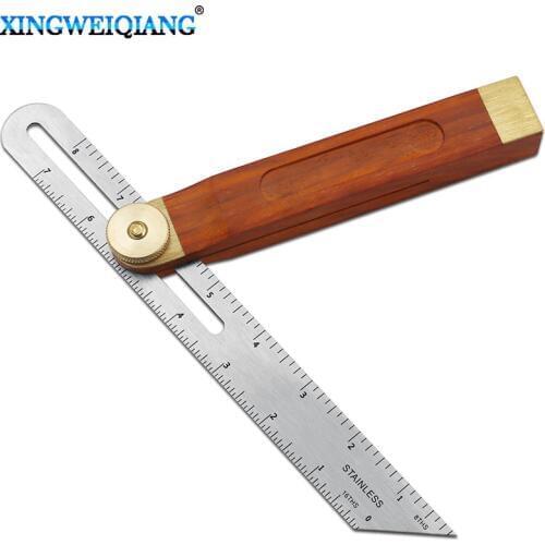 Angle Rulers Gauges Tri Square Sliding T-Bevel With Wooden Handle Level Measuring Tool wooden marking gauge Protractor