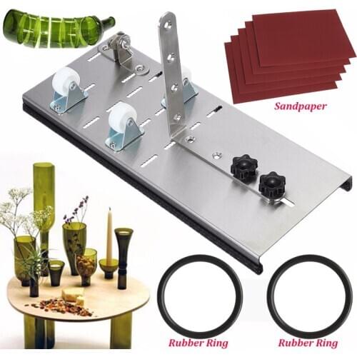Universal DIY Glass Can Wine Bottle Cutter Cutting Tool Kit Adjustable Cutters Stainless Steel Anti Slip Bottom Household Tool