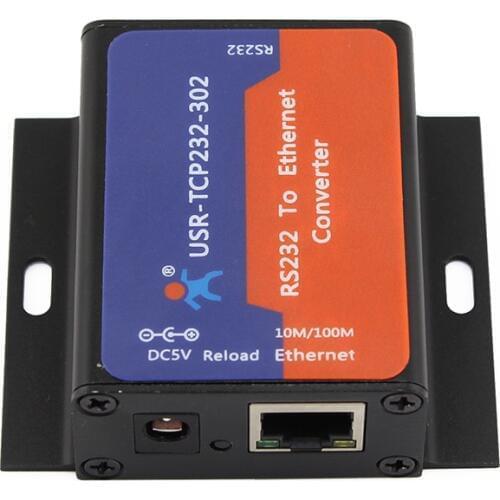 USR-TCP232-302 RS232 to TCP IP converter Serial to Ethernet support DNS DHCP Built-in webage